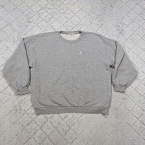 Eterne Sweatshirt Women's L Gray Heather Oversized Crewneck French Terry